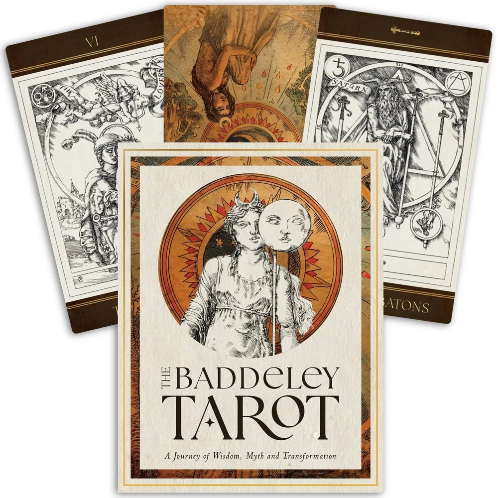 Blue Angel Mėlyna Angel Kolekcionuojamos Kortelės - The Baddeley Tarot 78 Kortos Su Spalvota Instrukcijų Knyga Anglų Kalba
