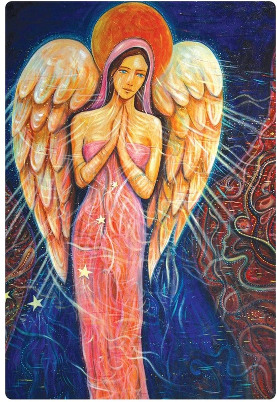 Blue Angel Mėlyna Angel Kolekcionuojamos Kortelės - The Tarot of Light Pocket Edition 78 Cards, Instruction Manual, Mėlyna Angel