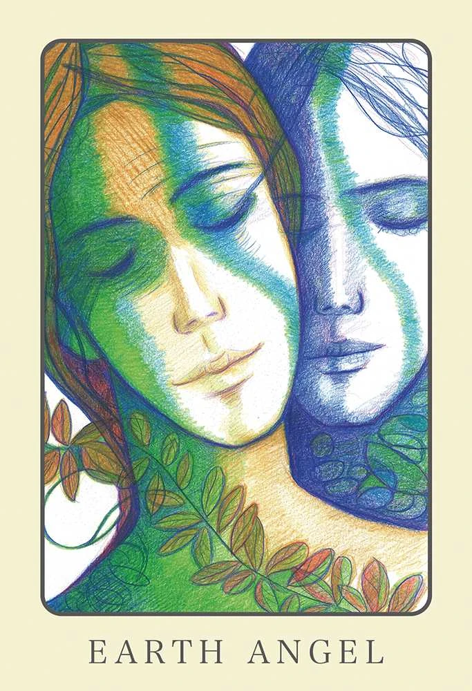 Blue Angel Mėlyna Angel Mėlyna Angel Peace Oracle Kortos