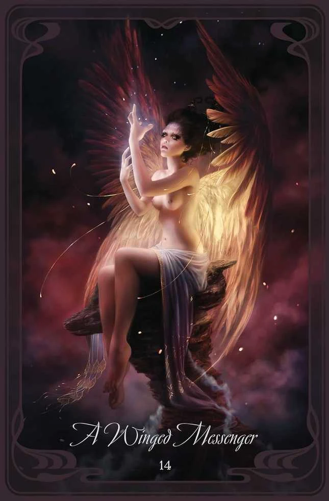 Blue Angel Mėlyna Angel Mėlyna Angel The Queen Mab Oracle Kortos