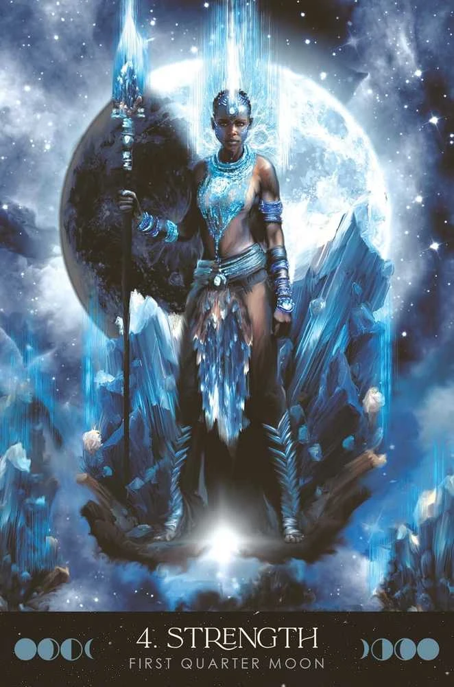 Blue Angel Mėlyna Angel Orakulo kortų rinkinys - Mėlyna Angel Moon Temple Oracle 44 Kortos 256 Puslapių Gidas