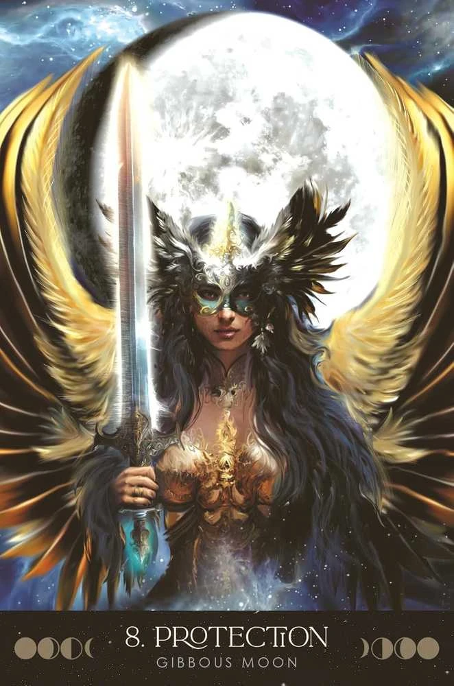 Blue Angel Mėlyna Angel Orakulo kortų rinkinys - Mėlyna Angel Moon Temple Oracle 44 Kortos 256 Puslapių Gidas