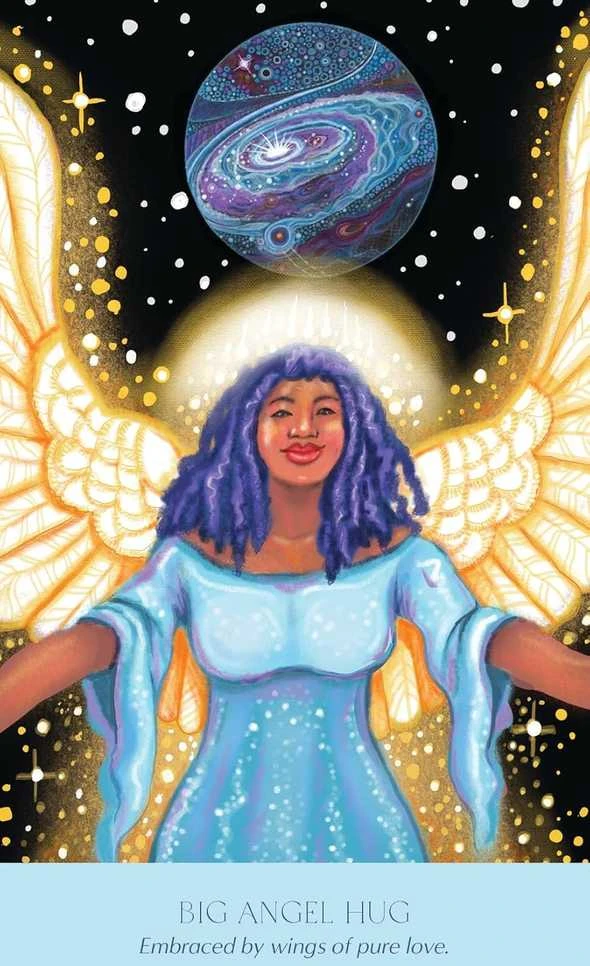 Blue Angel Mėlyna Angel Orakulo Kortos - Sielos Išminties Orakulo Rinkinys 50 Kortų 160 Puslapių Gidas 12.7 x 16.7 cm