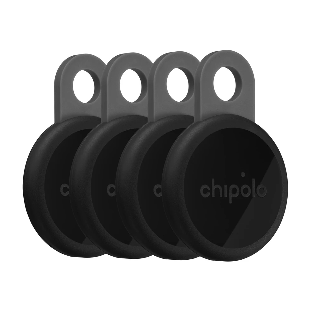 „Chipolo LOOP“ – įkraunamas „Bluetooth“ sekiklis su silikonine kilpa, skirtas „iOS“ ir „Android“, 4 spalvos anglies spalvos
