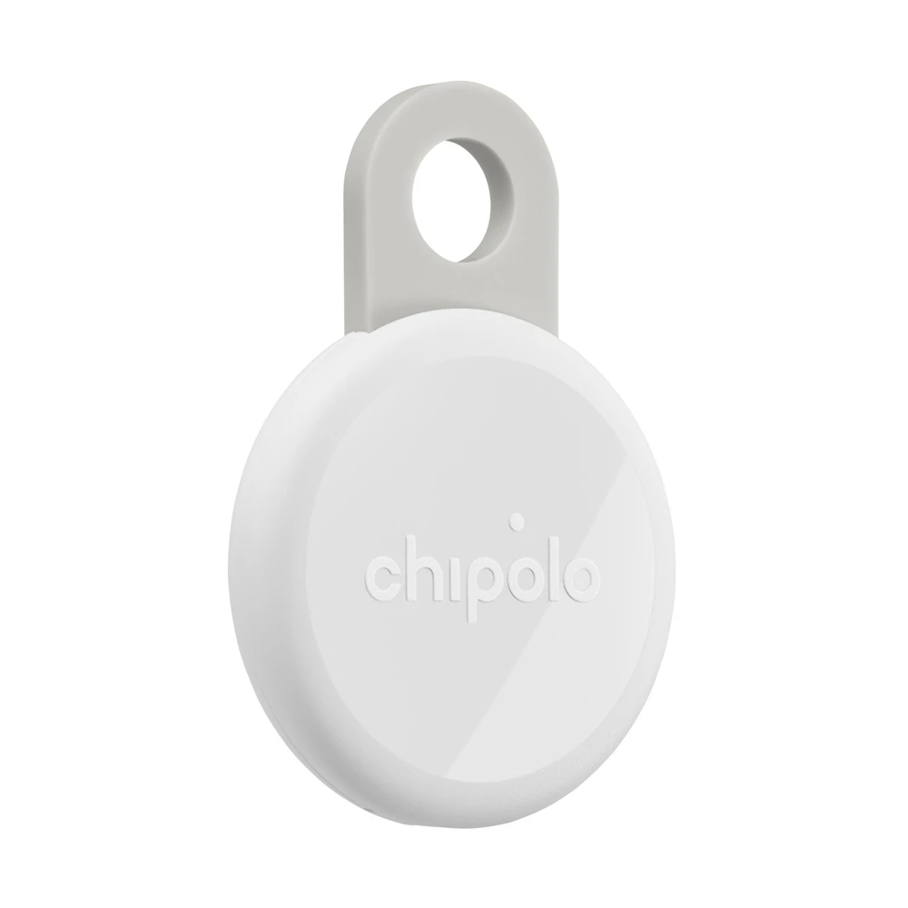 „Chipolo LOOP“ – įkraunamas „Bluetooth“ sekiklis su silikonine kilpa, skirtas „iOS“ ir „Android“, kreidos spalvos