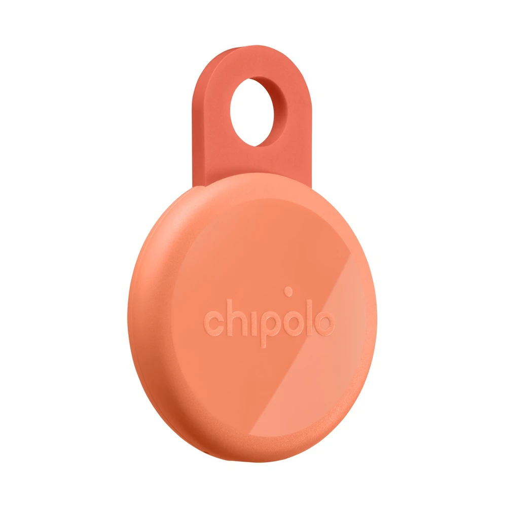 „Chipolo LOOP“ – įkraunamas „Bluetooth“ sekiklis su silikonine kilpa, skirtas „iOS“ ir „Android“, koralų spalvos