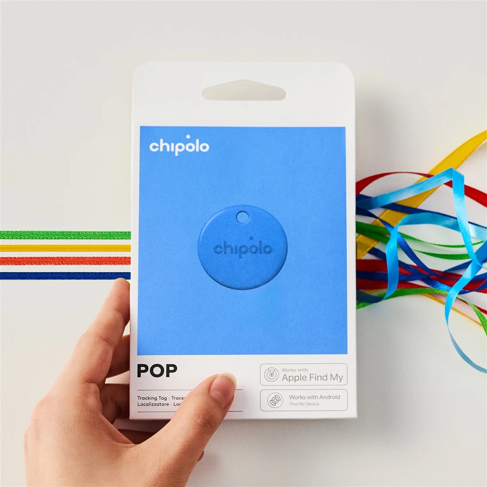 Chipolo POP – „Bluetooth“ sekiklis su keičiama baterija, skirtas „iOS“ ir „Android“, Mėlyna