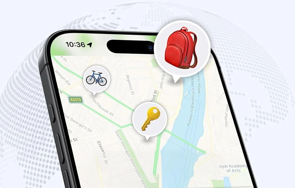 Išmanusis vietos nustatymo įrenginys Smart Finder, skirtas iPhone, Ugreen CM816 45297