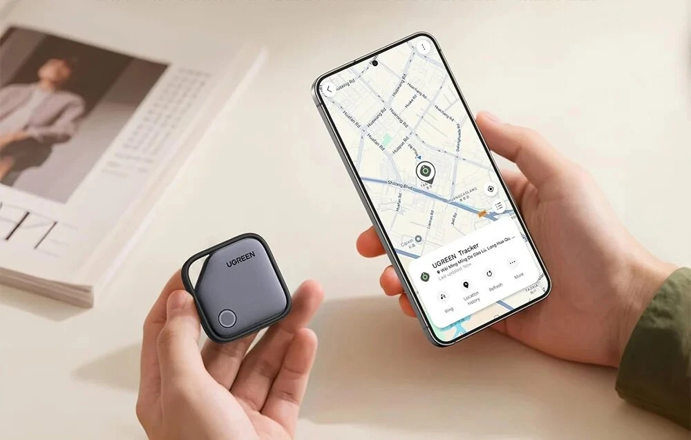 Bluetooth Sekiklis - UGREEN CM829 FineTrack 10m Nuotolis, 7 Dienų Istorija, 18 Mėnesių Baterijos Gyvavimo Laikas, Juoda