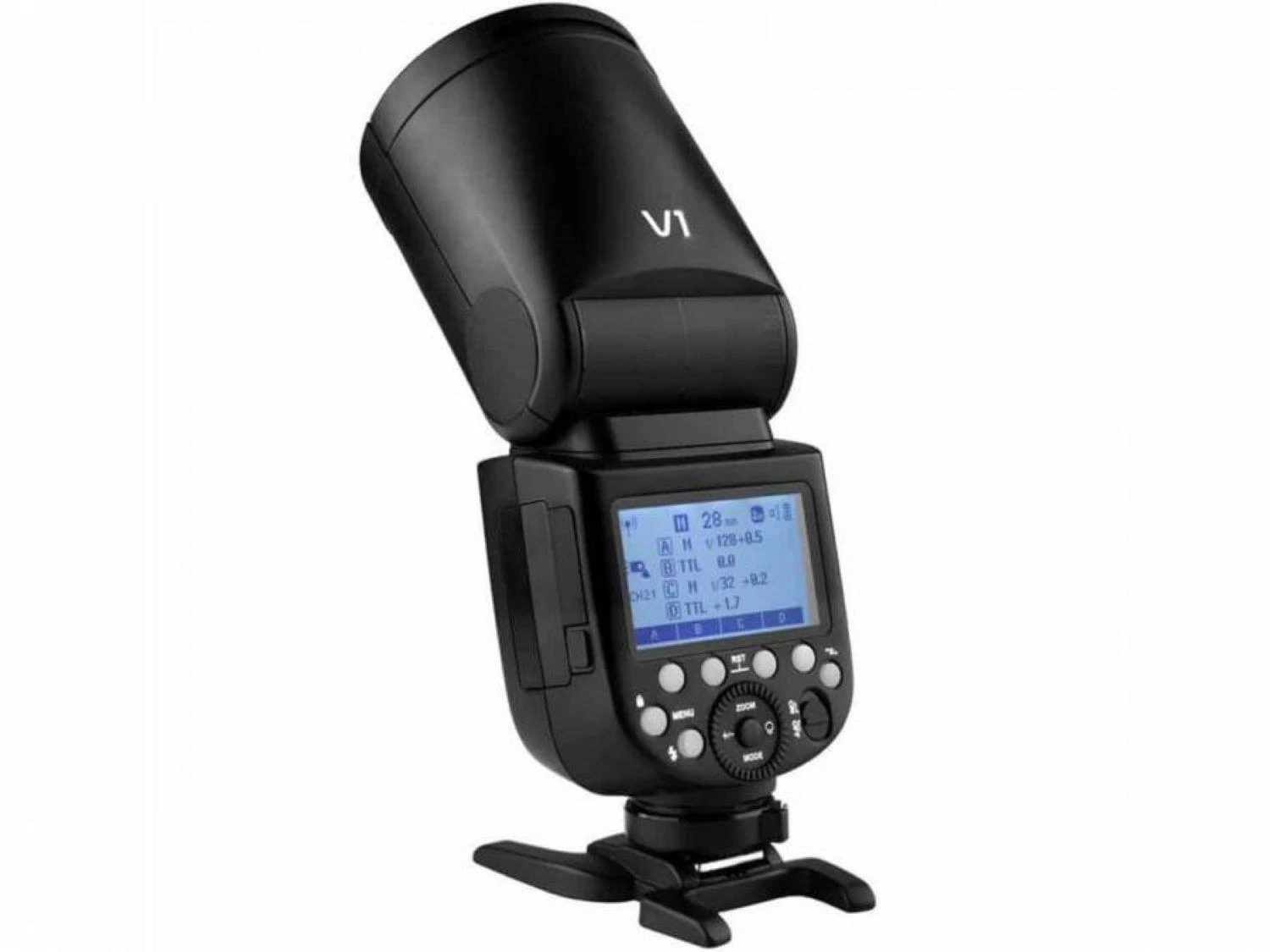 „Godox V1s“ apvalios galvos blykstė „Sony“.