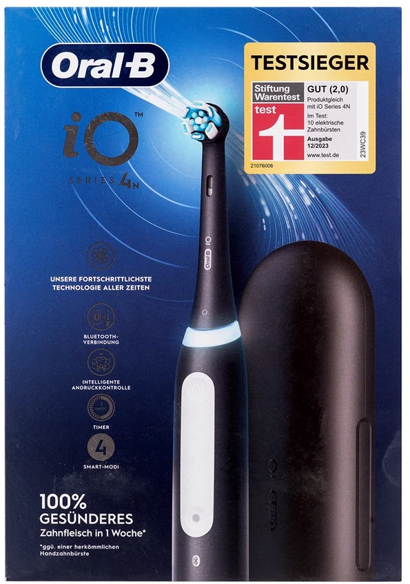 Elektrinis dantų šepetėlis Oral-B iO Series 4, juodos spalvos