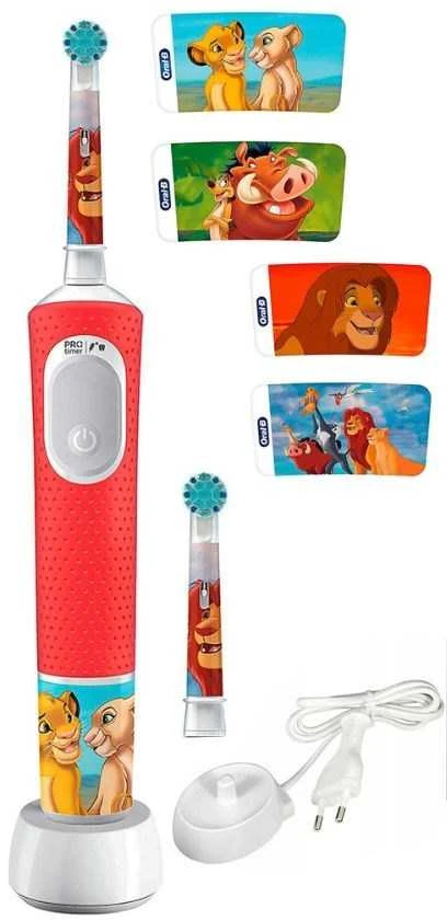 Dantų šepetėlis Oral-B Vitality Pro D103 Kids 3+ Lion King raudona