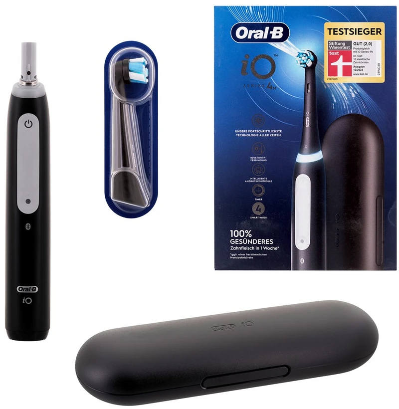 Elektrinis dantų šepetėlis Oral-B iO Series 4, juodos spalvos