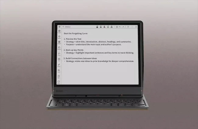 Onyx Boox Note Air 5 C magnetinis dėklas su klaviatūra, rudas