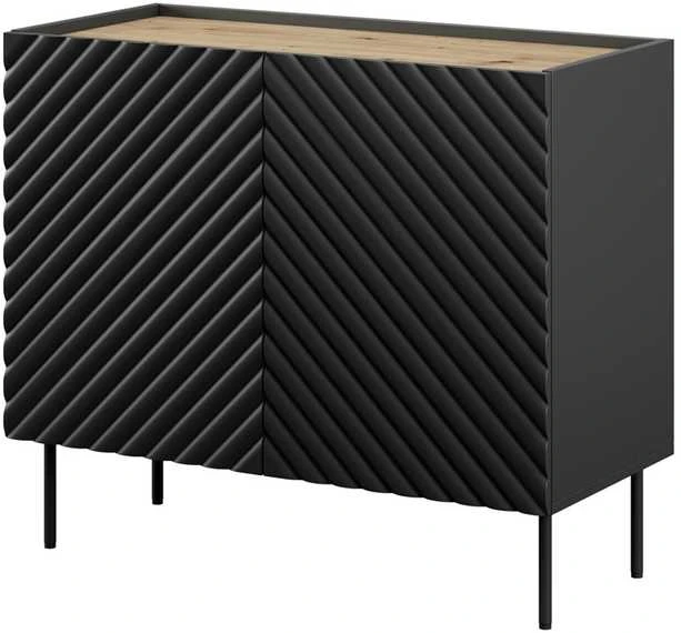 Cama Meble Baldų Komoda - Onda 98x45x85 Juoda