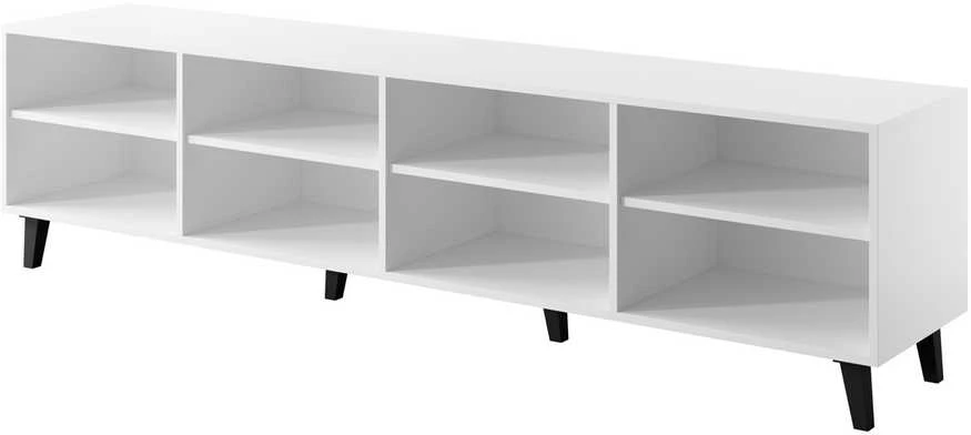 Laikiklis Cama Meble TV Spintelė - BARI 200x42x52 Moderni Balta Matinė 4 Durys