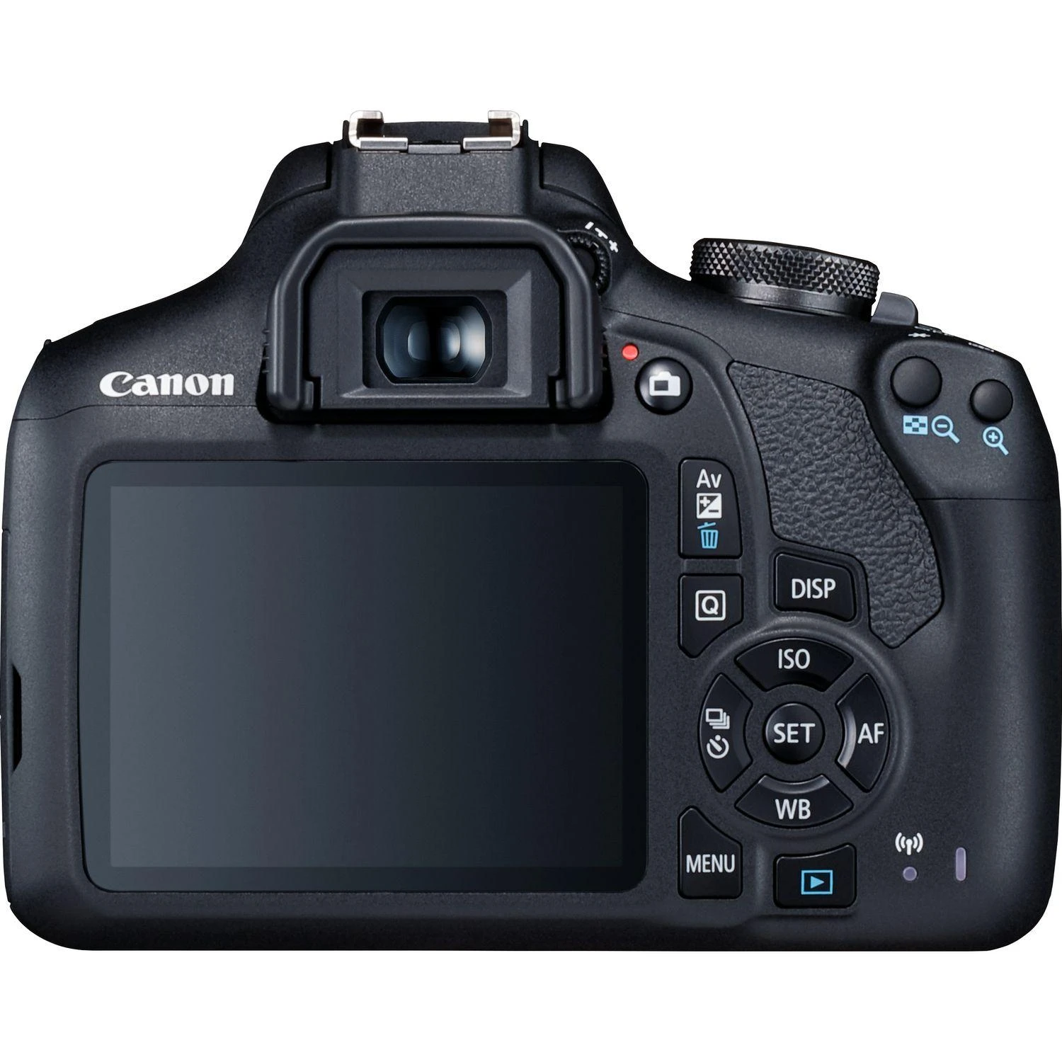 Canon EOS 2000D + EF-S 18-55mm f/3.5-5.6 IS II + EF 75-300mm f/4-5.6 III SLR fotoaparato komplektas 24,1 MP CMOS 6000 x 4000 pikseliai Juoda