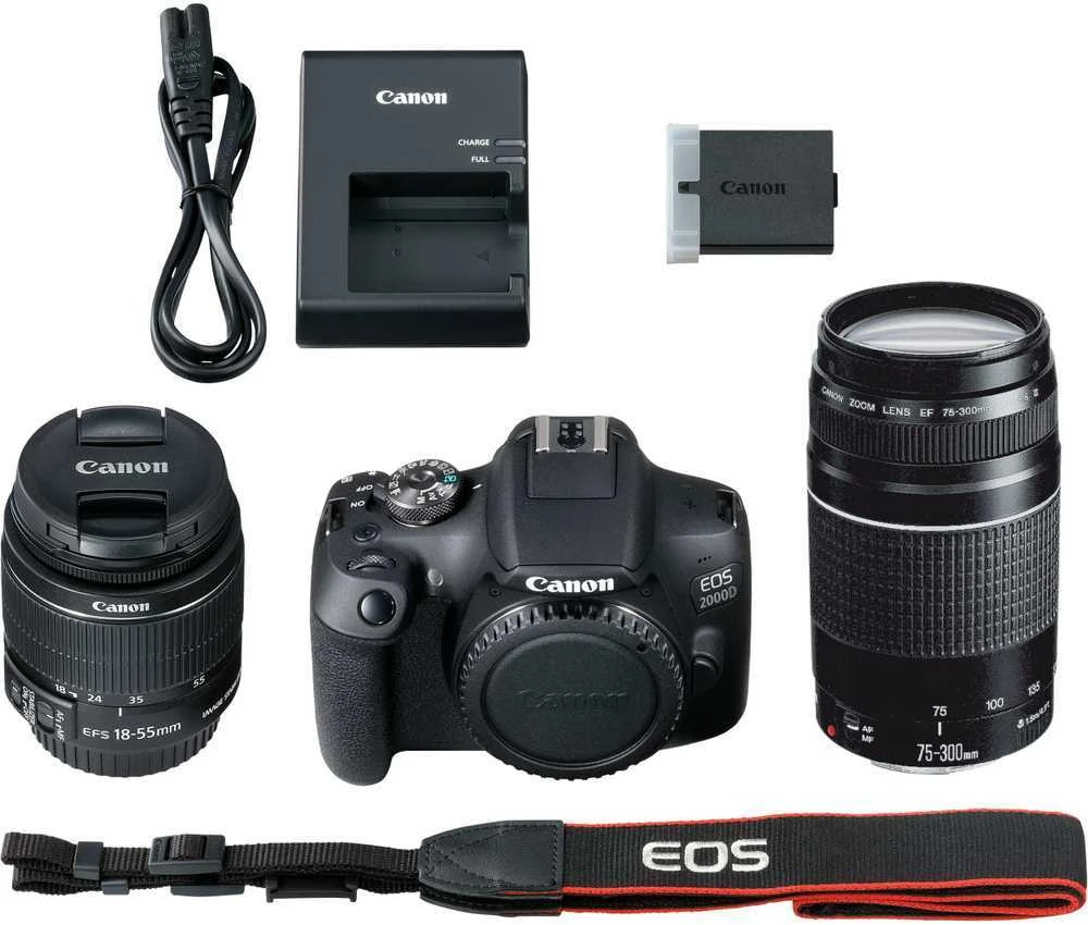 Canon EOS 2000D + EF-S 18-55mm IS STM + EF-S 75-300mm III