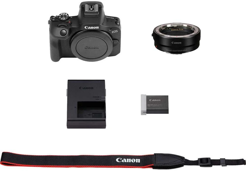 Canon EOS R100 + Mount Adapteris EF-EOS R
