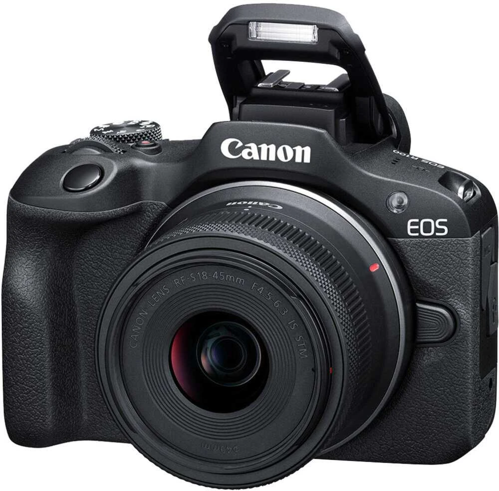 Canon EOS R100 + RF-S 18-45mm F4.5-6.3 IS STM + Mount Adapteris EF-EOS R