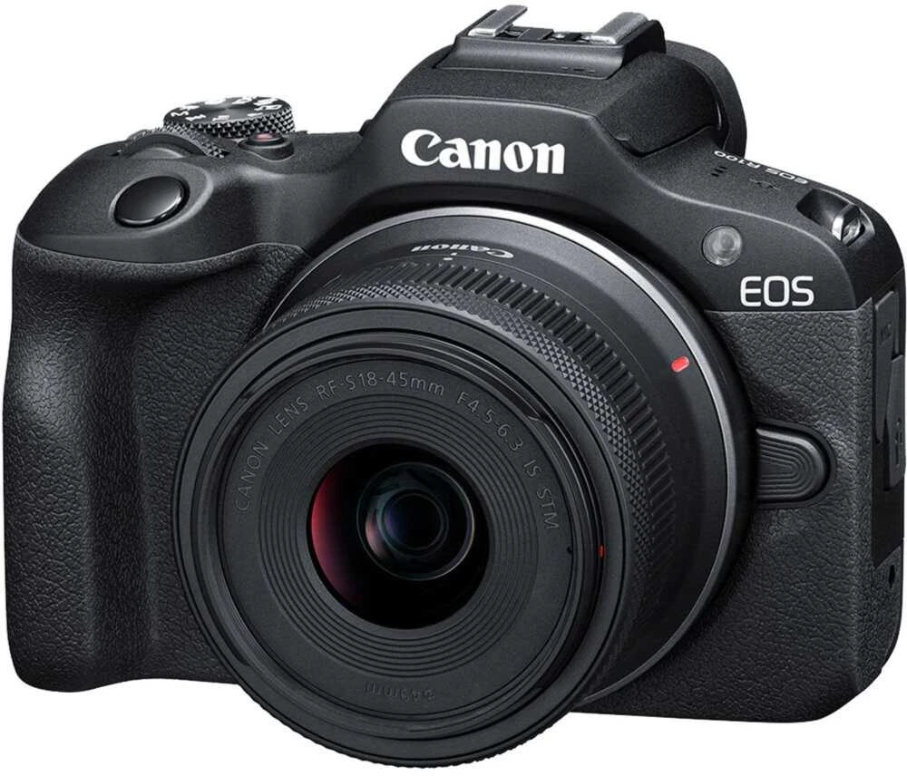 Canon EOS R100 + RF-S 18-45mm F4.5-6.3 IS STM + Mount Adapteris EF-EOS R