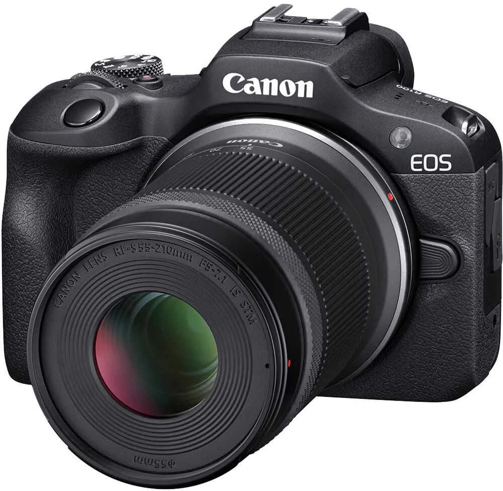 Canon EOS R100 + RF-S 18-45mm + RF-S 55-210mm + Mount Adapteris EF-EOS R