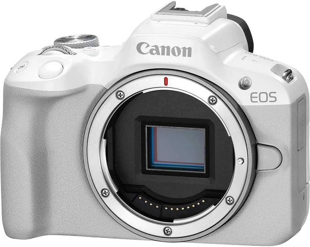 Canon EOS R50 (Baltas) + Mount Adapteris EF-EOS R