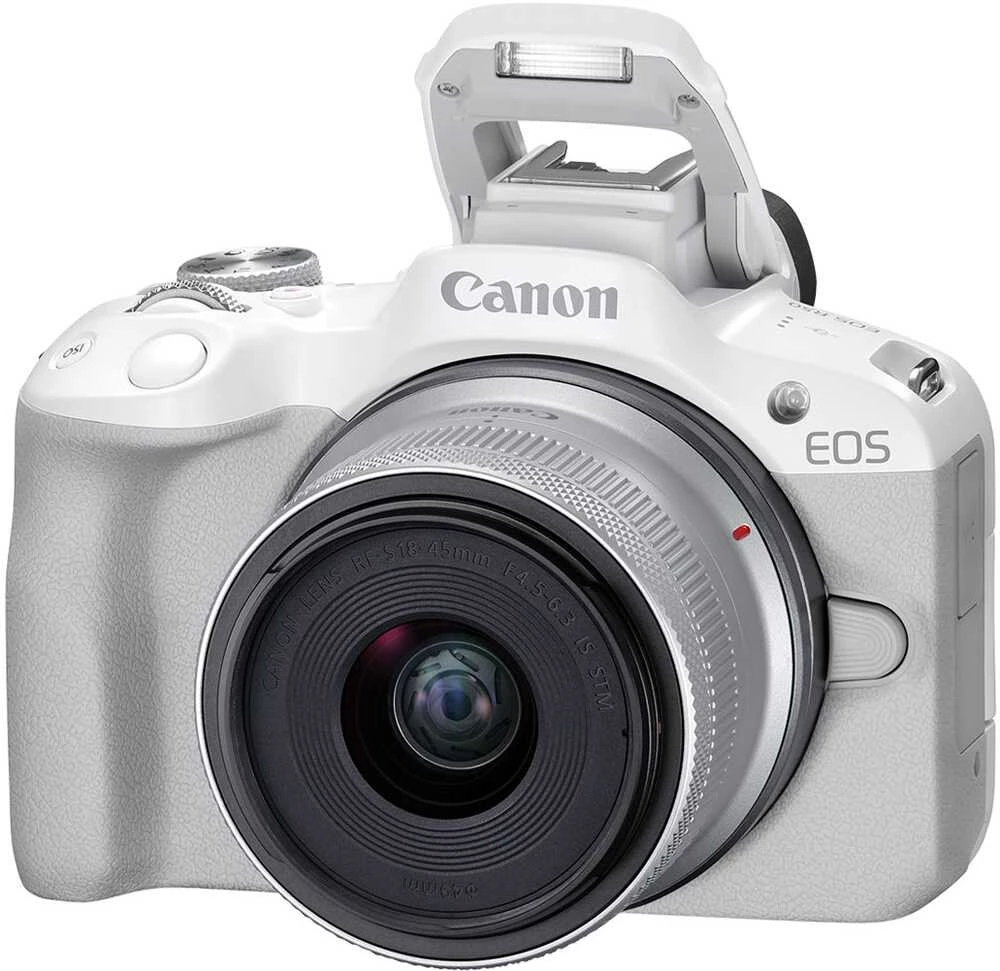 Canon EOS R50 + RF-S 18-45mm IS STM (Baltas) + RF-S 55-210mm IS STM