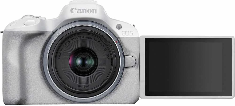 Canon EOS R50 + RF-S 18-45mm IS STM (Baltas) + RF-S 55-210mm IS STM + Mount Adapteris EF-EOS R