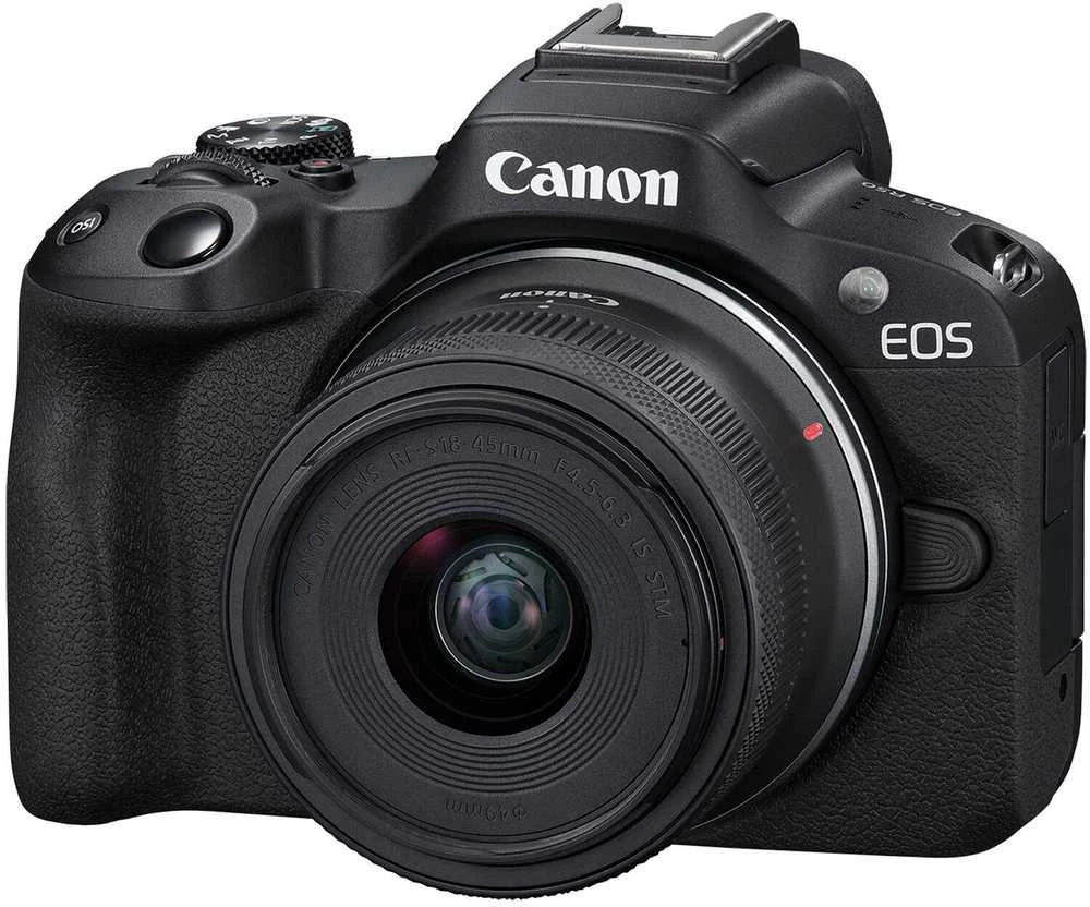 Canon EOS R50 + RF-S 18-45mm IS STM + RF-S 55-210mm IS STM + Mount Adapteris EF-EOS R (Juodas)