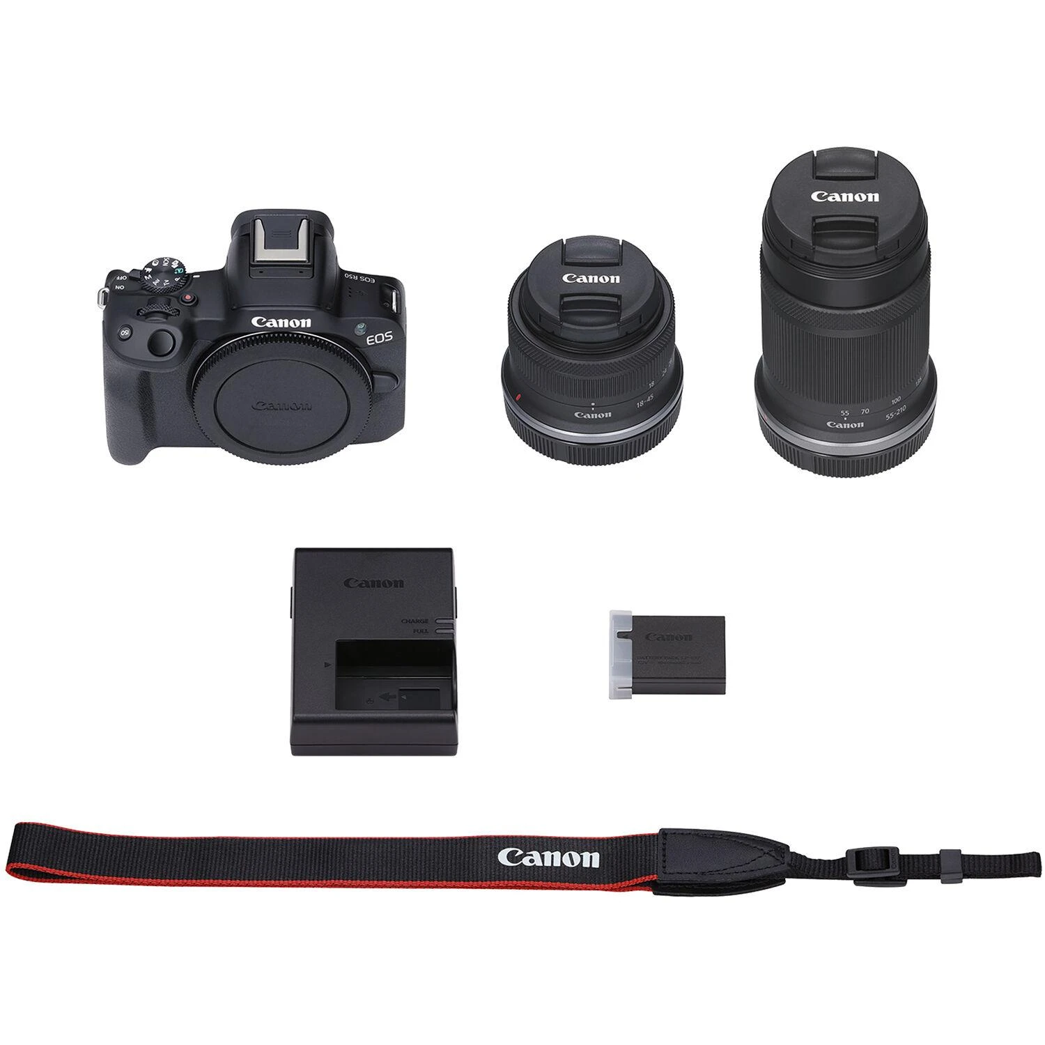 Canon EOS R50 + RF-S 18-45 IS STM + RF-S 55-210MM F5-7.1 IS STM (Juodas)