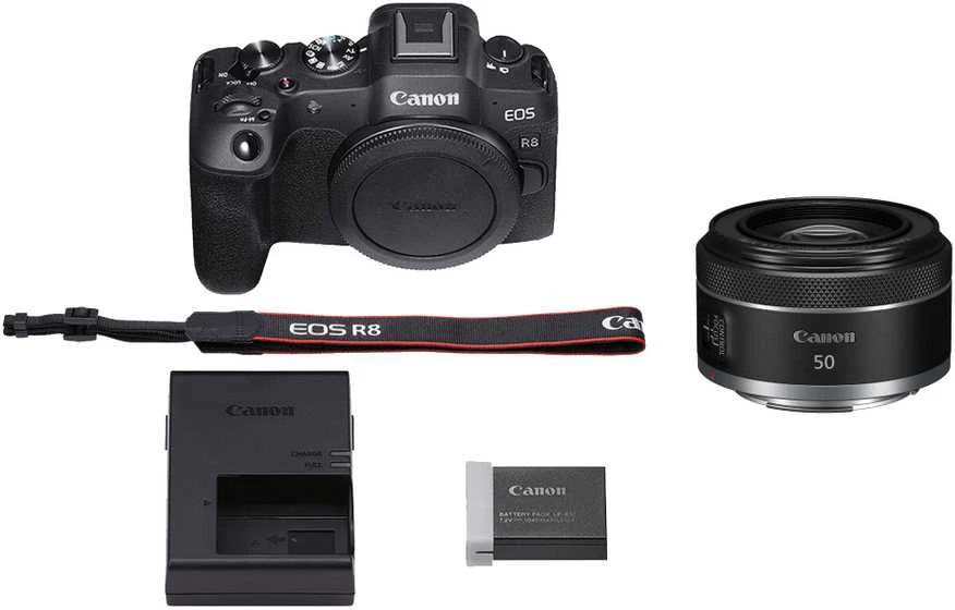 Canon EOS R8 + RF 50mm F1.8 STM (Juodas)