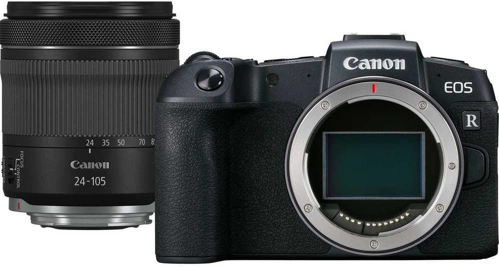 Objektyvas Canon EOS RP + RF 24-105mm F4-7.1 IS STM MILC 26,2 MP CMOS 6240 x 4160 pikseliai Juoda