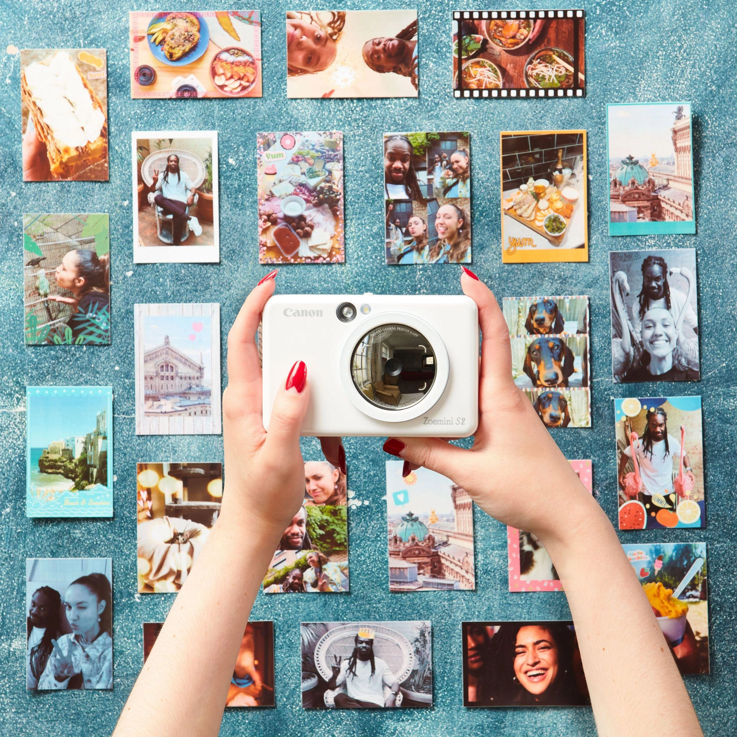 Canon Zoemini S2 mažų nuotraukų spausdintuvas ir fotoaparatas, Perlo baltumo