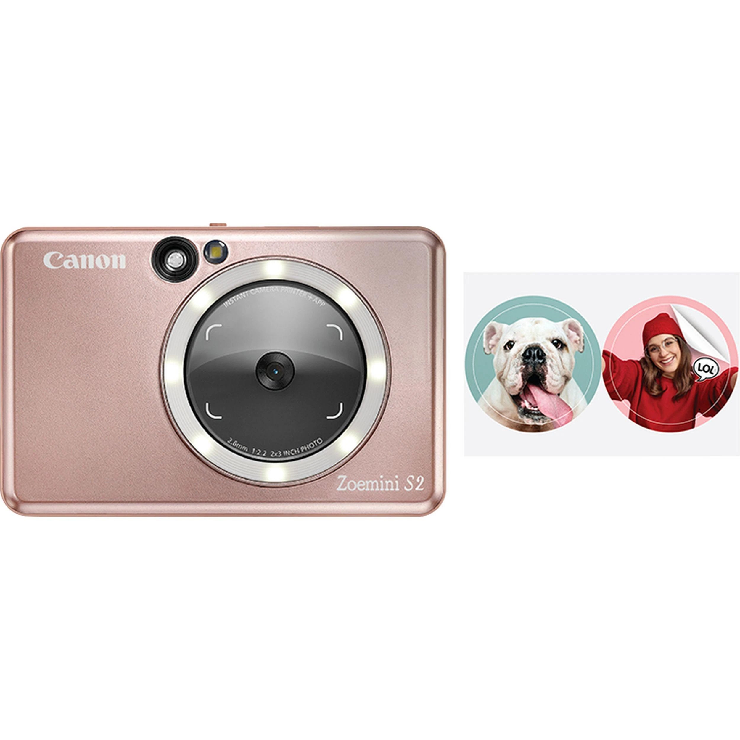 Canon Zoemini S2 mažų nuotraukų spausdintuvas ir fotoaparatas, Rausvo aukso