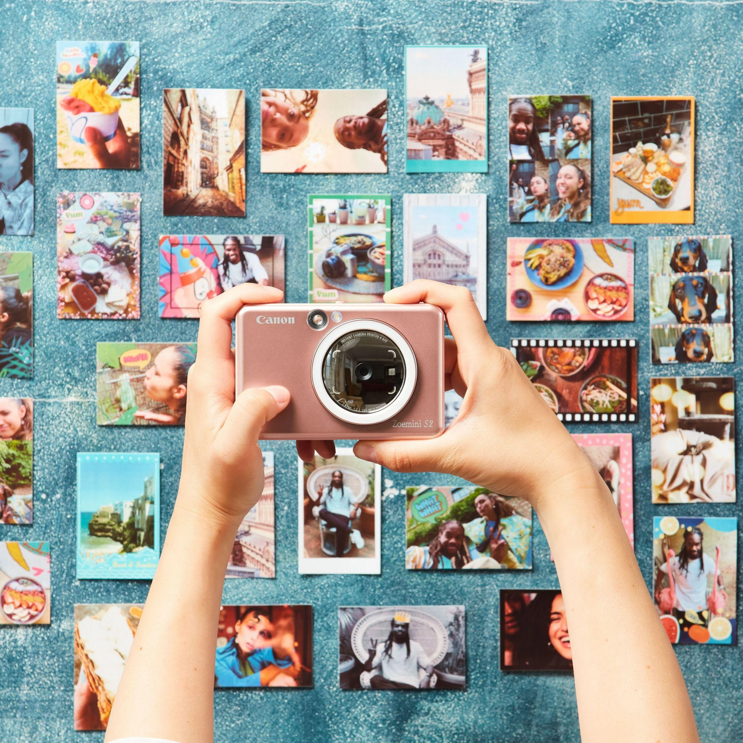 Canon Zoemini S2 mažų nuotraukų spausdintuvas ir fotoaparatas, Rausvo aukso