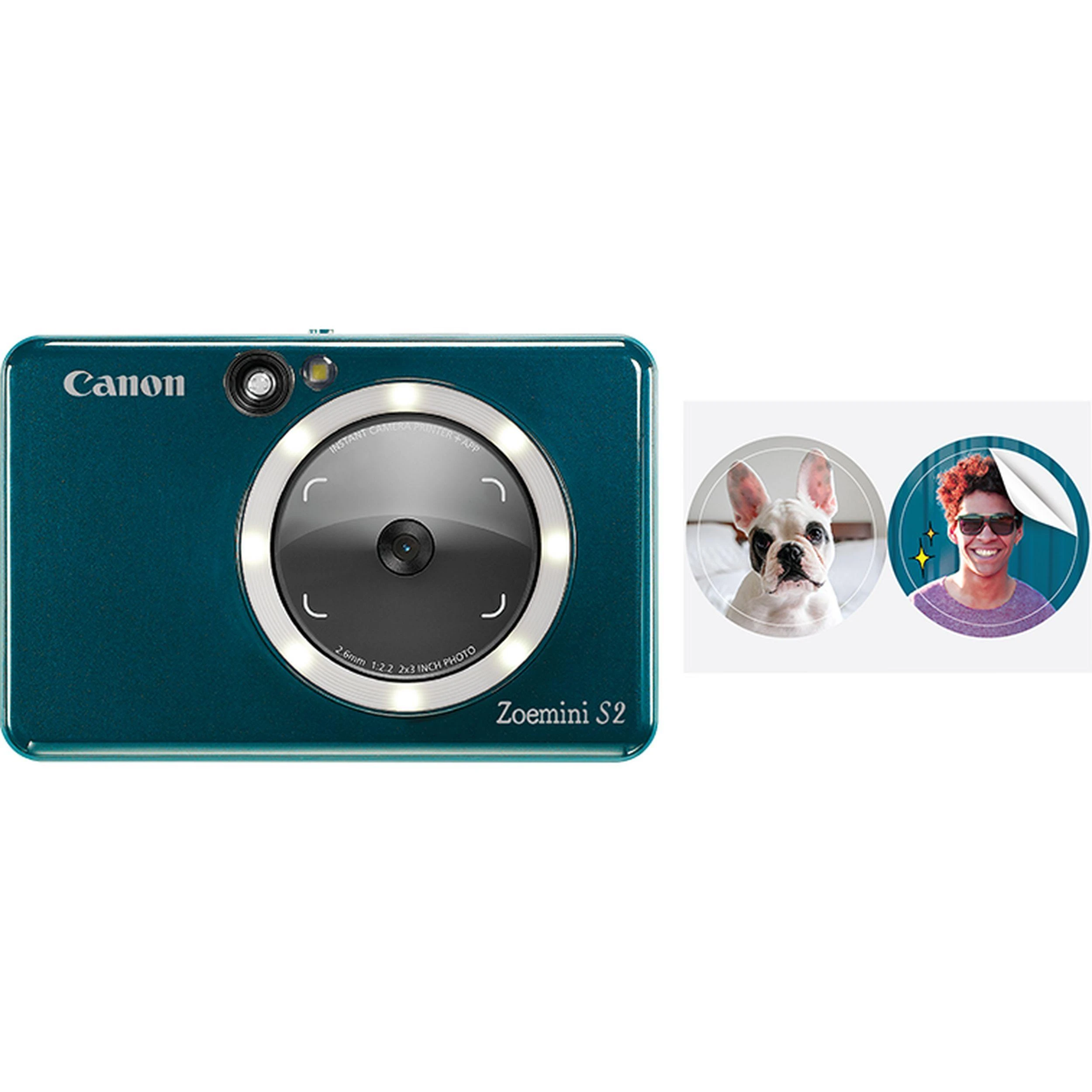 Canon Zoemini S2 mažų nuotraukų spausdintuvas ir fotoaparatas, Tamsiai žalsvai mėlynas
