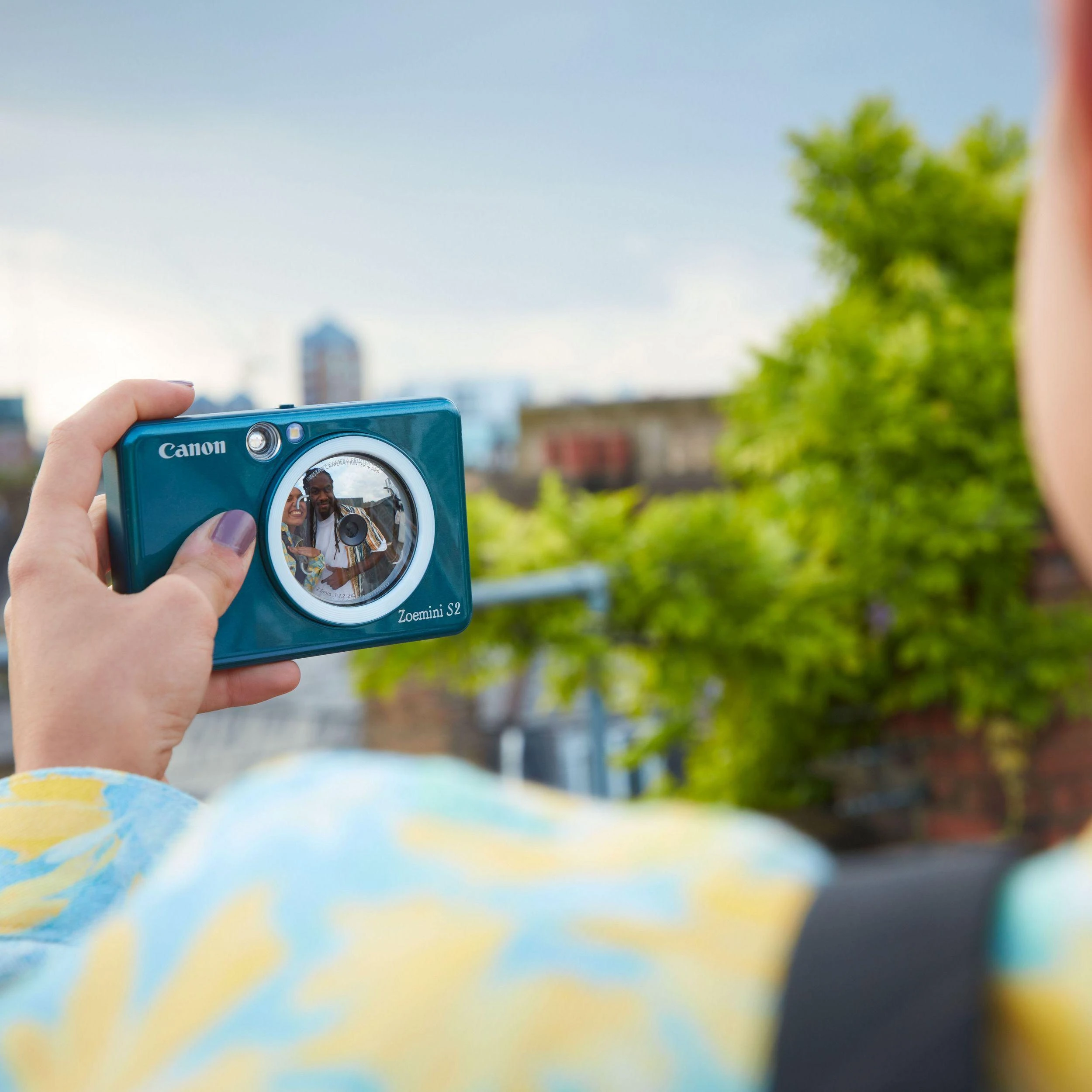 Canon Zoemini S2 mažų nuotraukų spausdintuvas ir fotoaparatas, Tamsiai žalsvai mėlynas