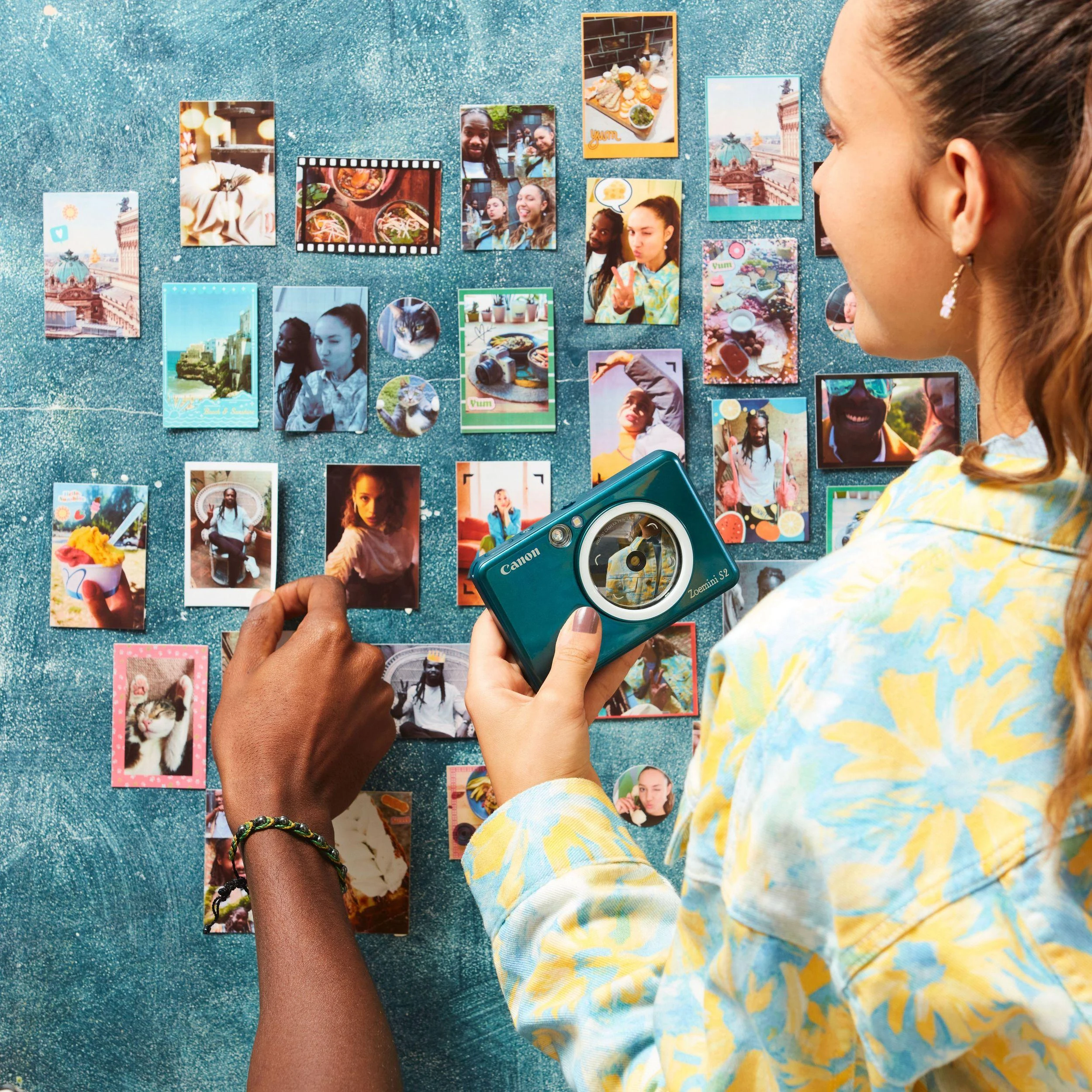 Canon Zoemini S2 mažų nuotraukų spausdintuvas ir fotoaparatas, Tamsiai žalsvai mėlynas