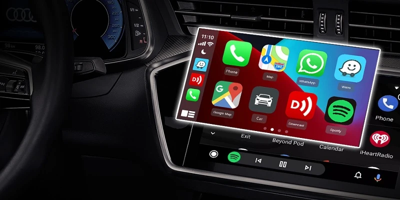 Carlinkit Tbox-Plus Led 4+64GB Wireless Adapter Apple Carplay / Android Auto, Juodas - belaidis adapteris