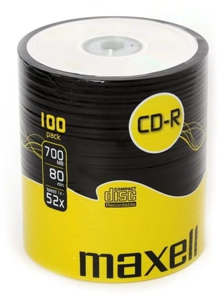 CD-R diskai MAXELL, 700MB, 52X, 80min., 100 vnt.