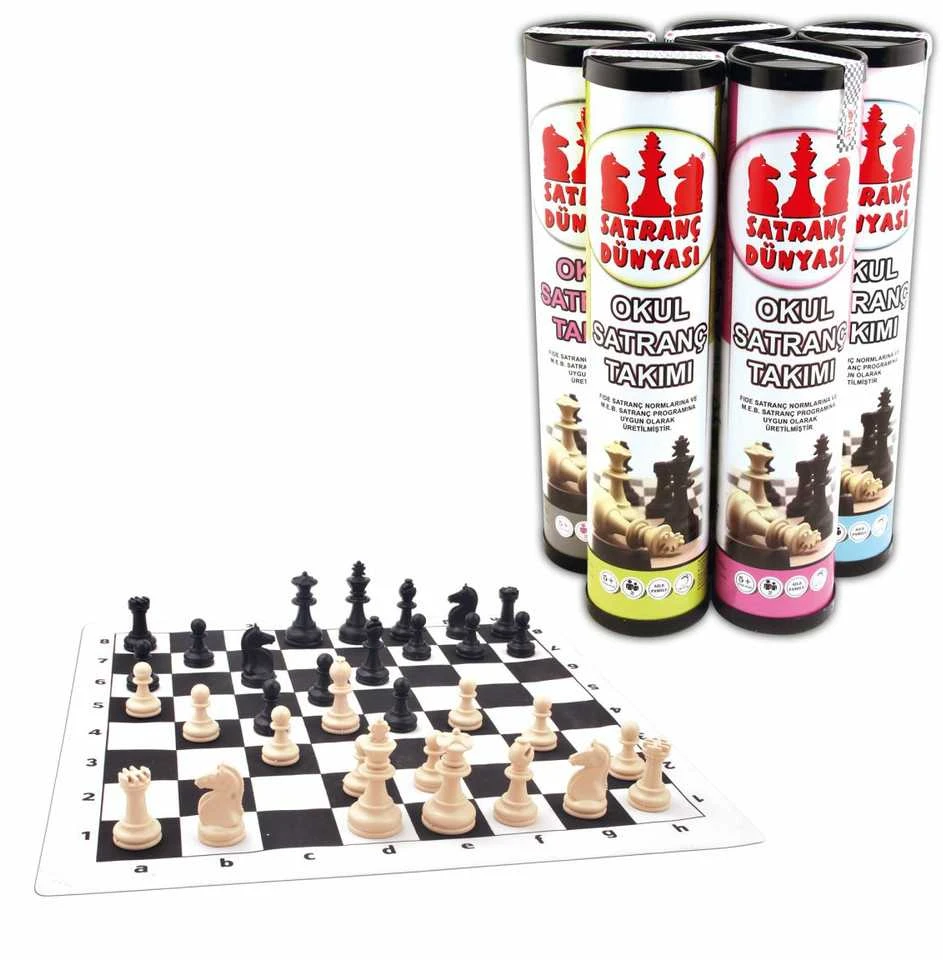 Chess World Roll Cylinder Šachmatų Rinkinys L Dydis Star