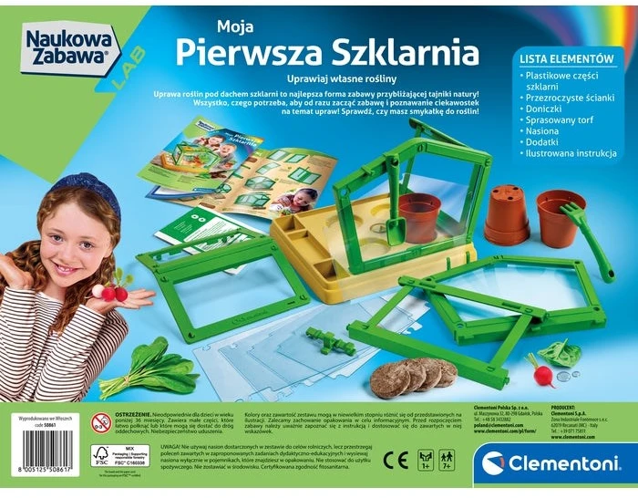 Mokslinės pramogos – Mano pirmasis šiltnamis – Clementoni 50861