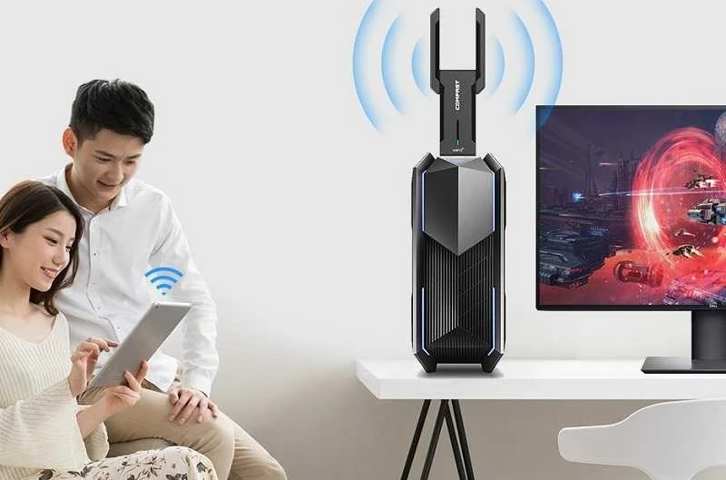 Maršrutizatorius Comfast WiFi-USB adapteris, 5374Mbps, 2,4GHz, 5GHz, 6GHz
