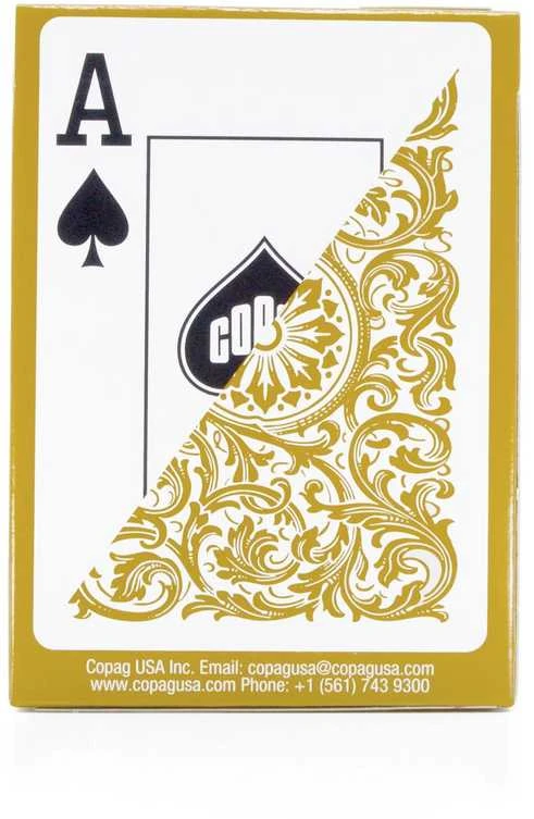 Copag 1546 Elite Poker Size - Jumbo Index Žaidimų Kortos (Auksinės)