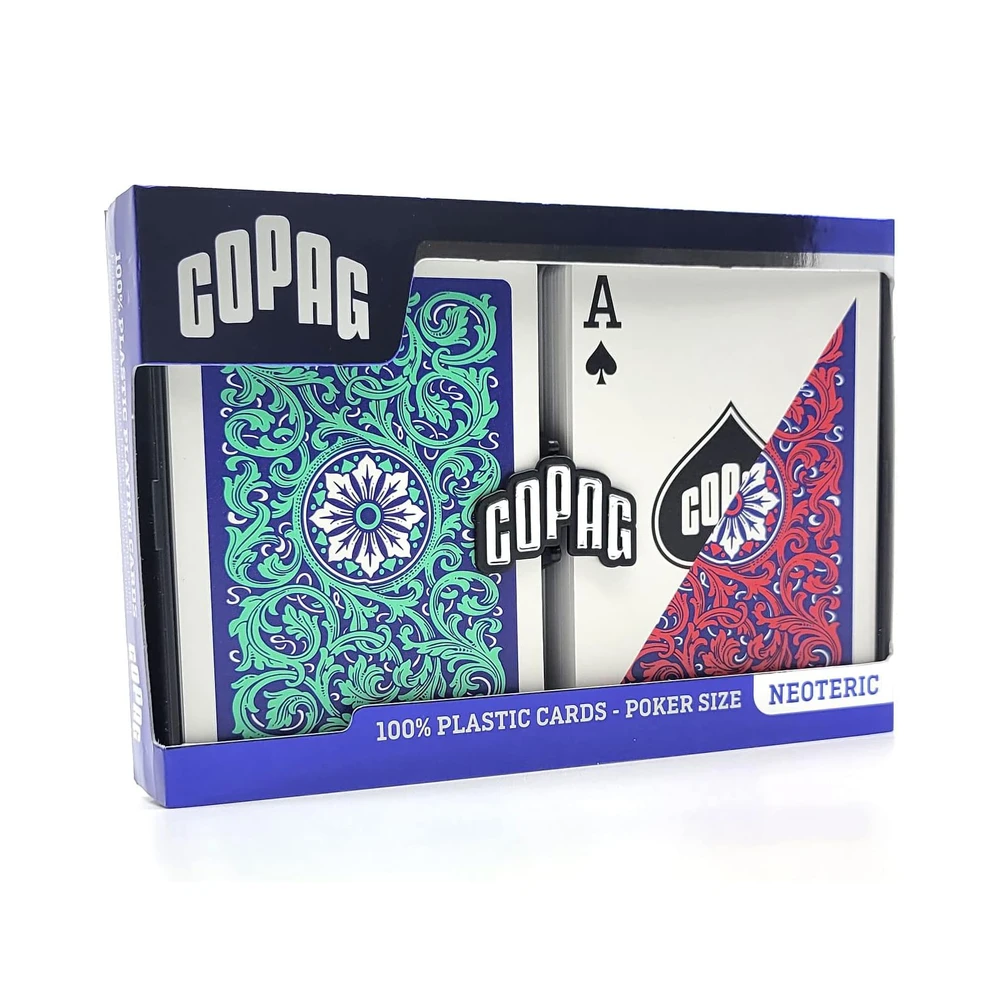 Copag 1546 Neoteric Poker Size Standard Index Žaidimo Kortos Dviguba Kaladė (Raudona Ir Žalia)