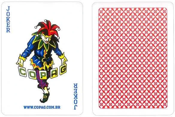 Copag 4 Corner Jumbo Pokerio Kortos Baltoje Dėžutėje (Raudonos)