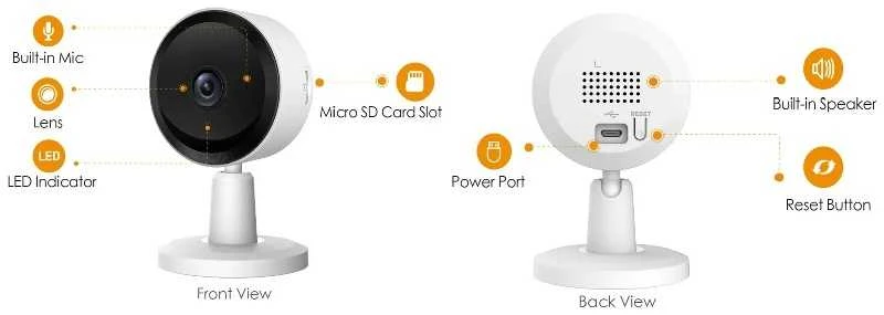 Dahua IP kamera IMOU IPC-C11EP, 1MP 20fps, naktinis pašvietimas iki 10m, SD iki 256GB, 2.8mm 131°, WiFi