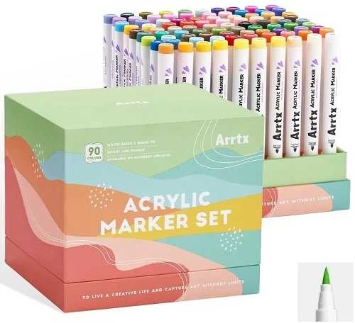 Akriliniai markeriai - flomasteriai ARRTX 90B, 90 spalvų