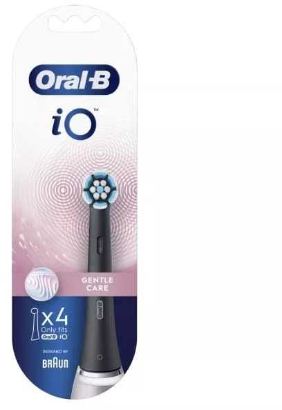 Dantų šepetėlis Braun SB-4 Oral-B iO Gentle Care Juodas keičiamos dantų šepetėlio galvutės 4 vnt.